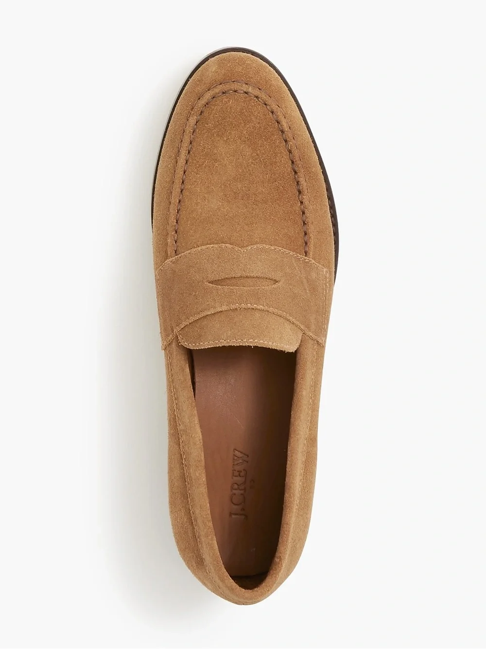 J. Crew Factory Suede Dress Loafers in Tostado Brown Size 13